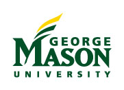 George Mason University logo: green, white, and gold banner